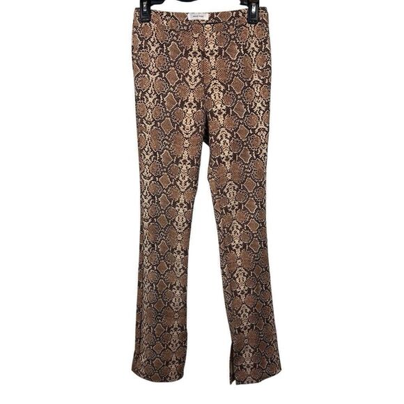 Anine Bing Snakeskin Tan Wide Leg‎ Pants Size XS Festival Concert - Picture 1 of 9